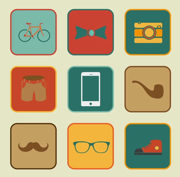 Hipster style  elements — Stock Vector