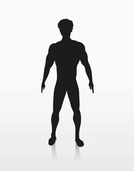 Silhouette masculine — Image vectorielle