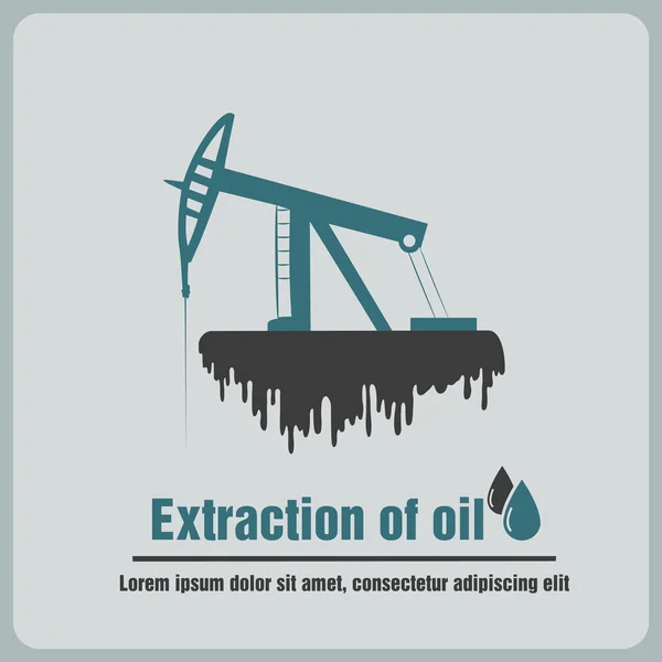 Extraction of oil — Stock Vector