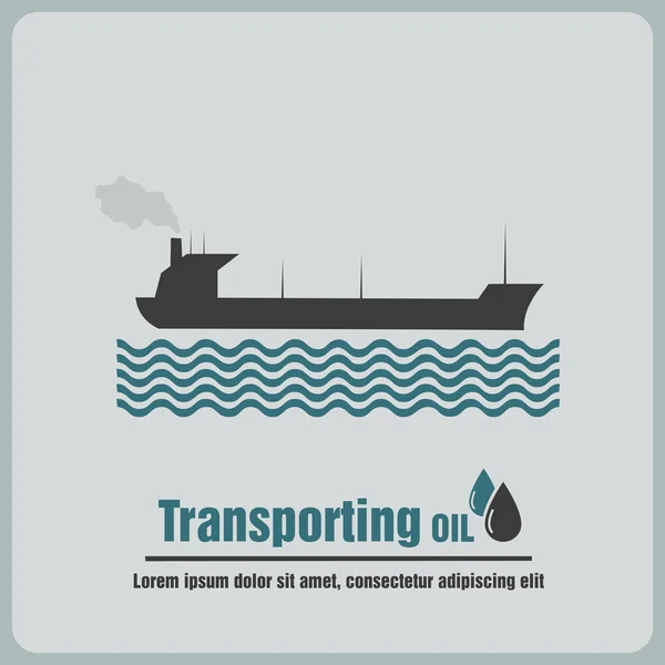 Transporting oil — Stock Vector