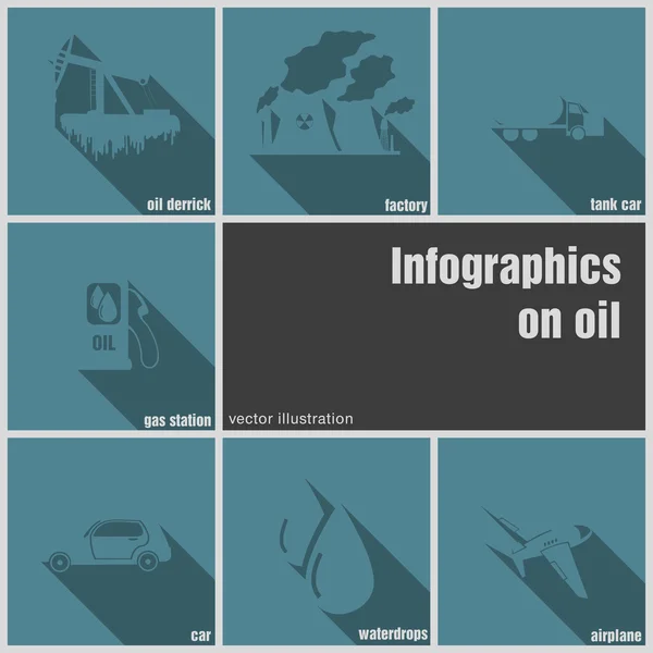 Infographics på olja — Stock vektor