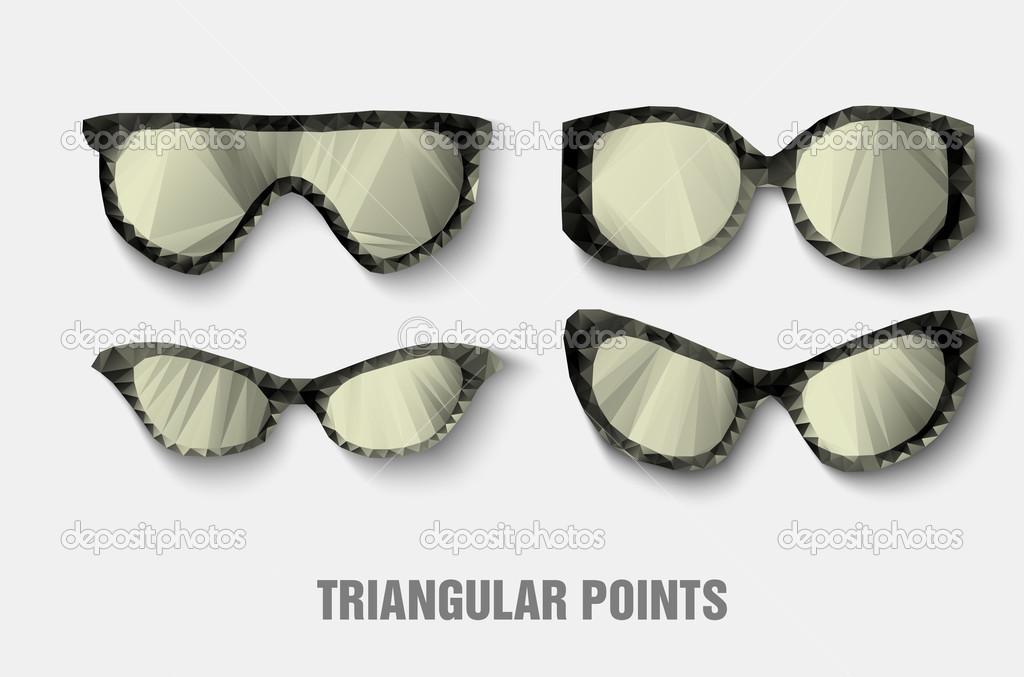 Trekantede solbriller Stock Vector by ©PanaceaDoll