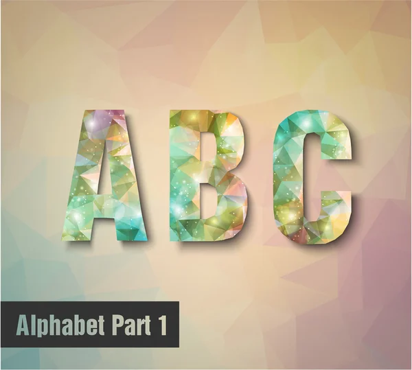 A B C Alphabet letters — Stock Vector