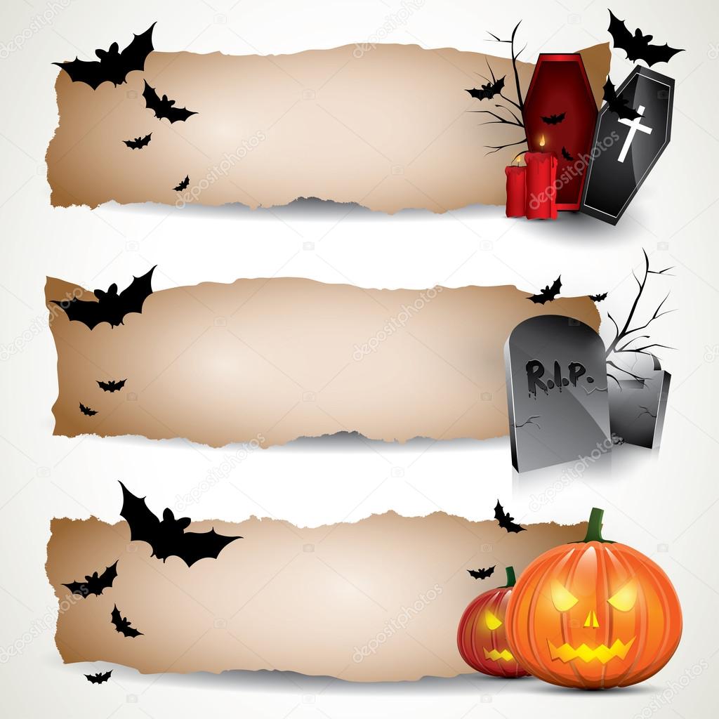 Halloween horizontal banners