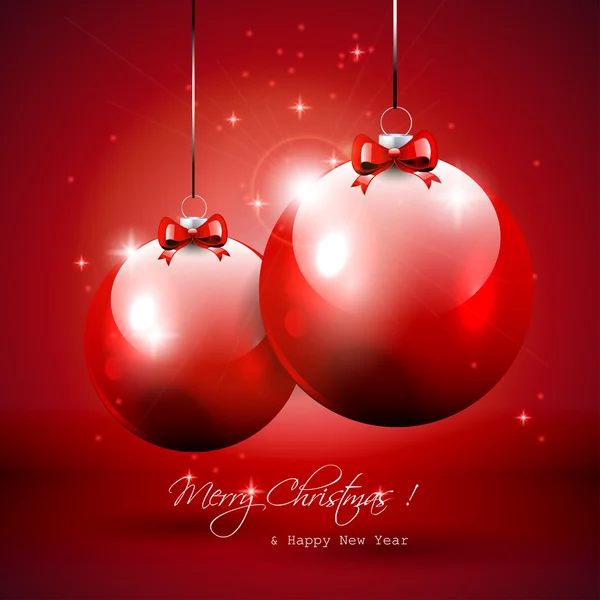 Luxe fond de Noël avec des boules — Image vectorielle