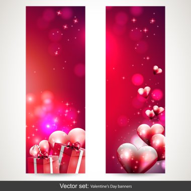 Valentine banners clipart