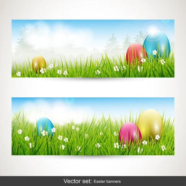 Easter banners — Stock Vector
