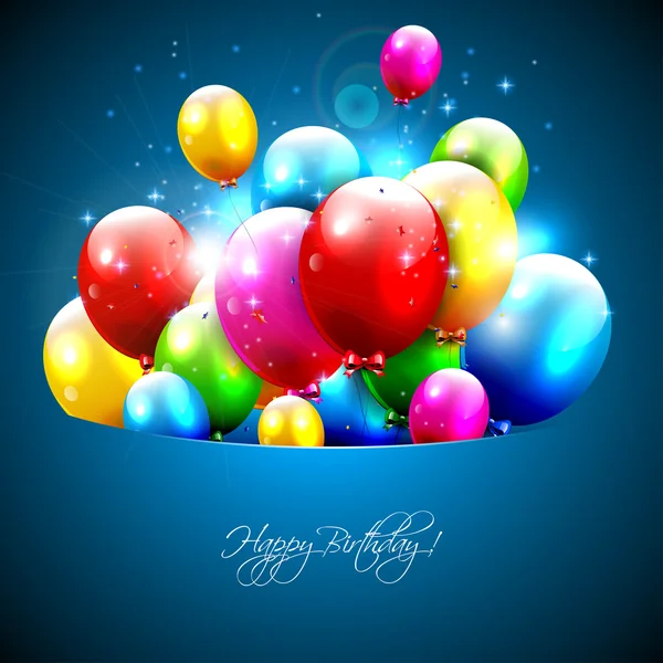 Ballons d'anniversaire colorés — Image vectorielle