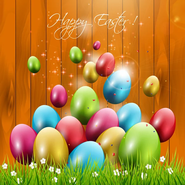 Tarjeta de felicitación de Pascua — Vector de stock