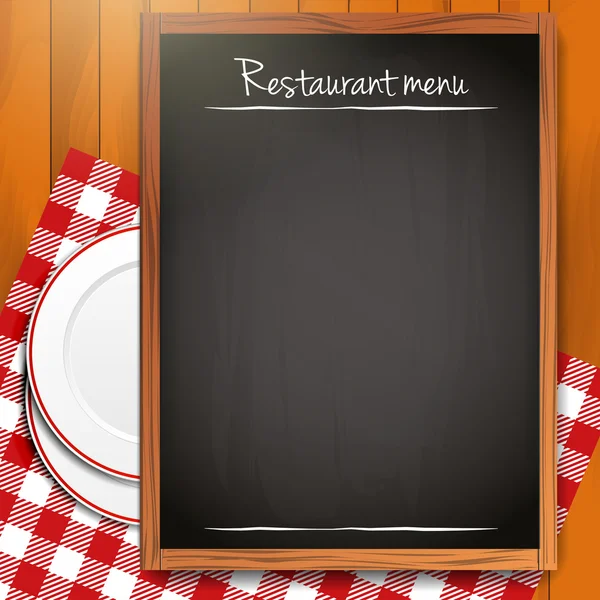 Tableau noir vide - Fond de menu restaurant — Image vectorielle