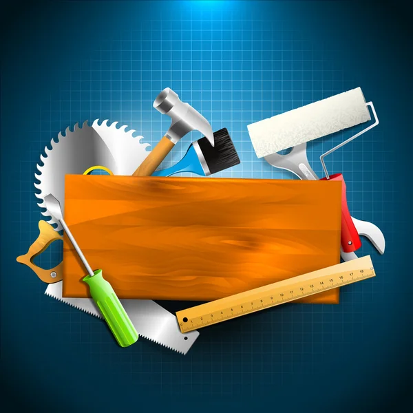 Construction tools - Carpentry background — Stock Vector
