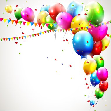 Modern renkli birthday arka plan