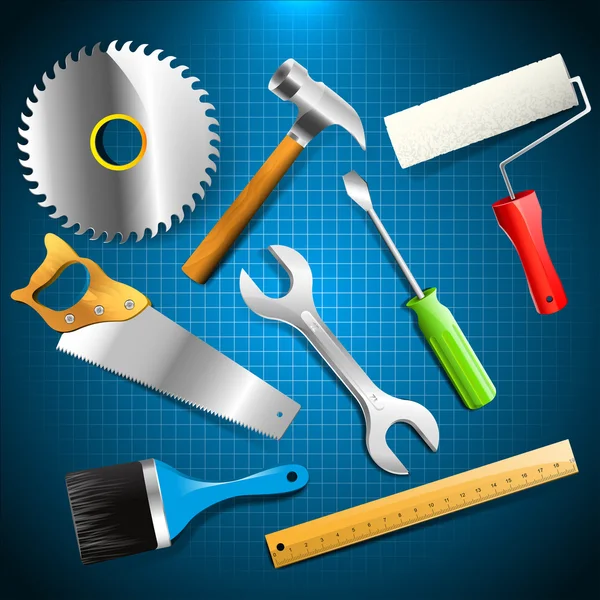 Construction tools — Stock Vector