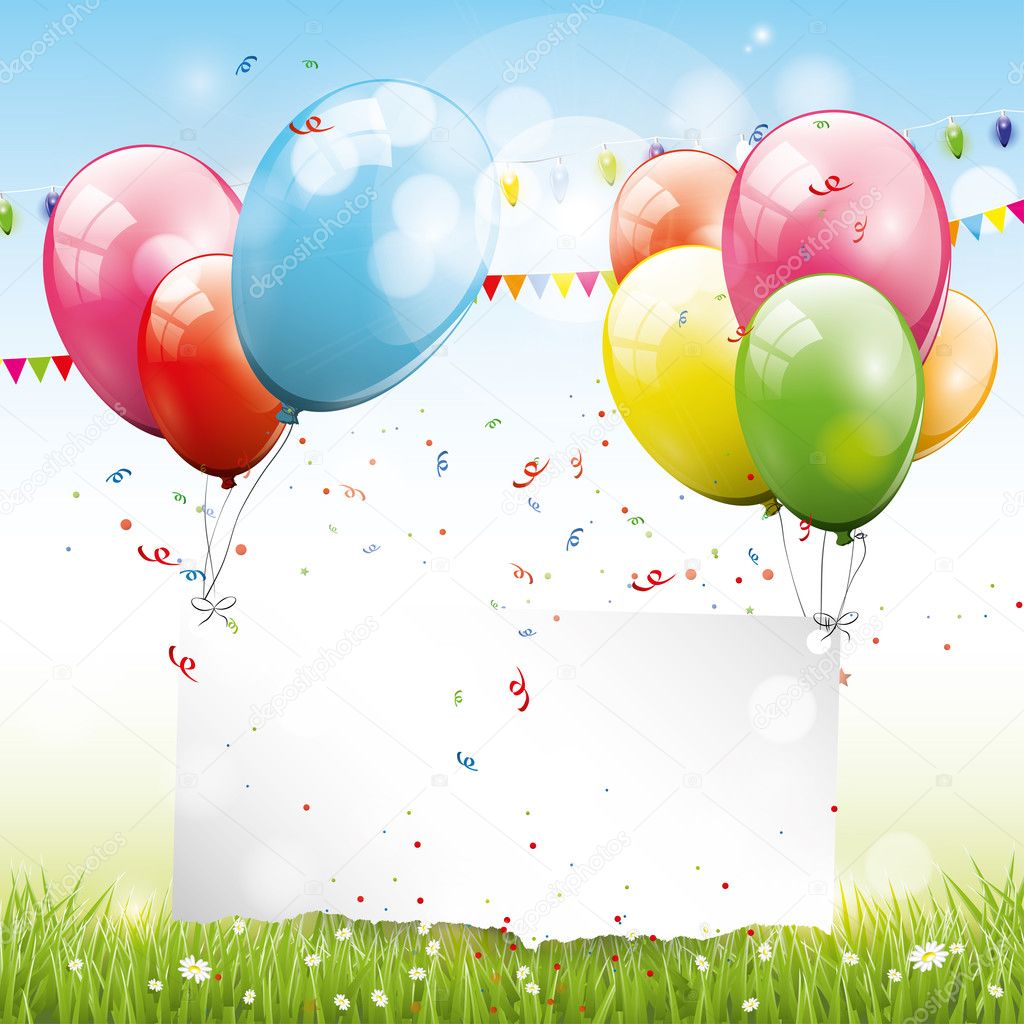 Modern colorful birthday background