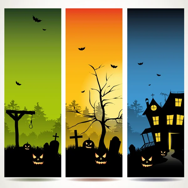 Halloween pionowe banery — Wektor stockowy