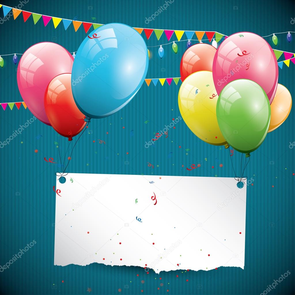Modern birthday background with place for text
