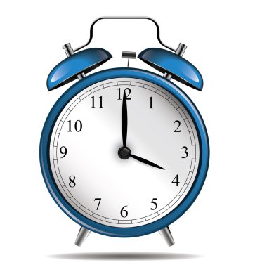 Mavi vintage çalar saat