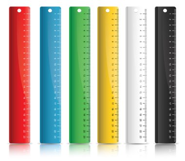 Colorful rulers clipart