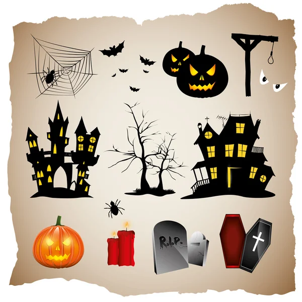 Elementos Halloween —  Vetores de Stock