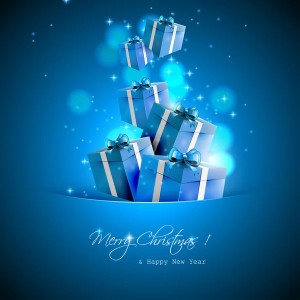 Christmas gifts - vector background — Stock Vector