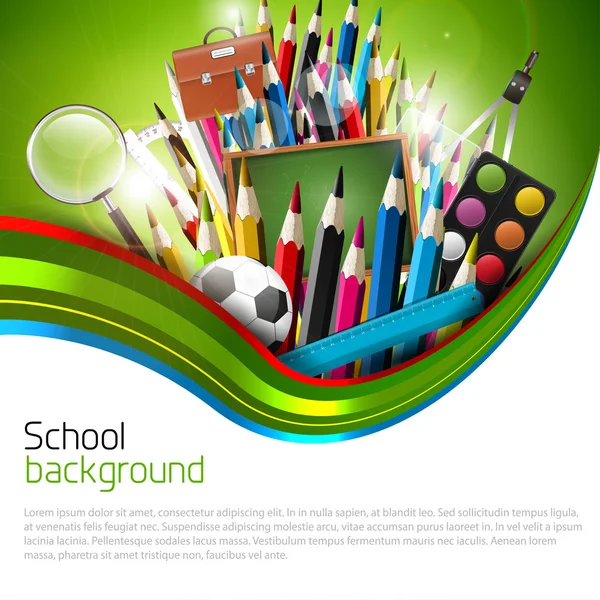 School achtergrond — Stockvector