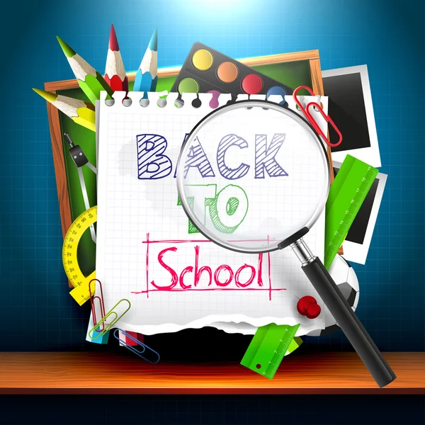 Back to school - background — Stock Vector