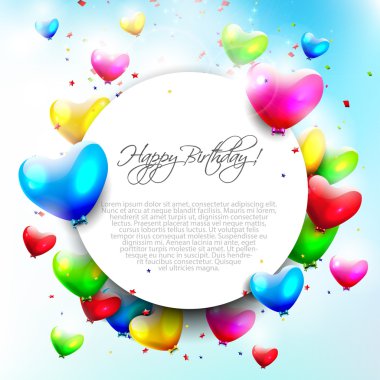 renkli birthday arka plan