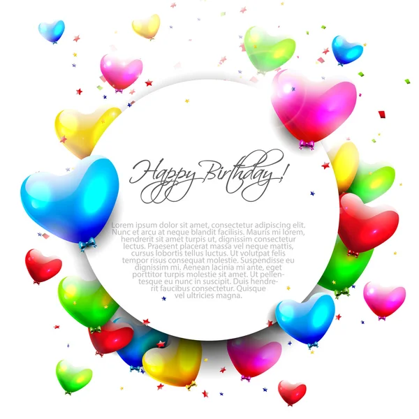 Fondo de cumpleaños colorido — Vector de stock