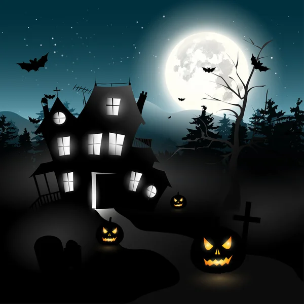 Halloweenkväll — Stock vektor