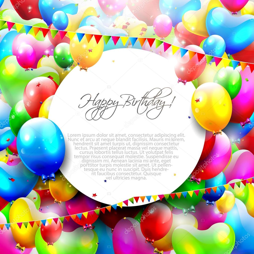 Birthday poster background Vector Art Stock Images | Depositphotos