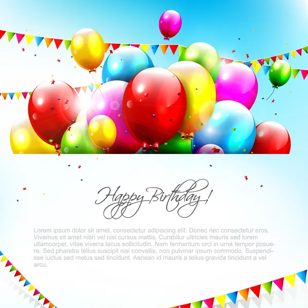 Colorful birthday background — Stock Vector