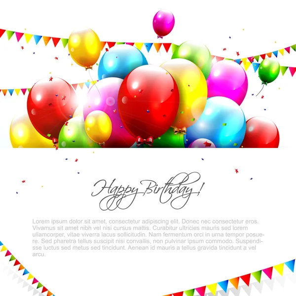 Colorful birthday background — Stock Vector