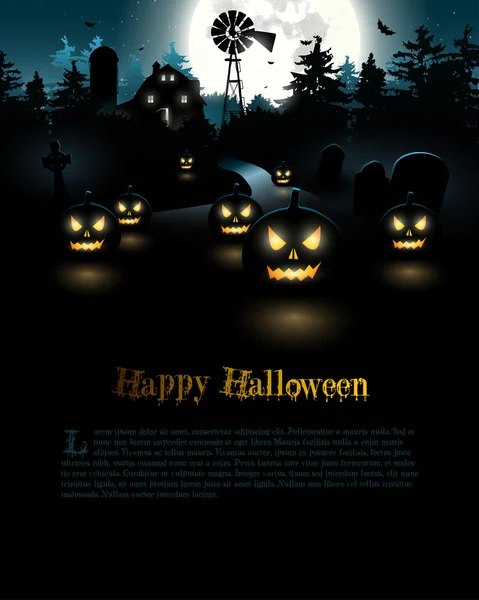 Cartaz de Halloween — Vetor de Stock