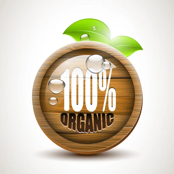 100 percent organic — Stock Vector