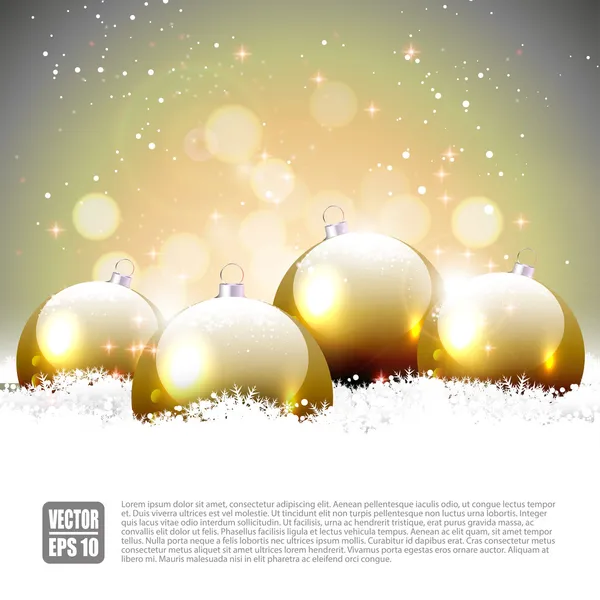 Gold Weihnachten Hintergrund — Stockvektor