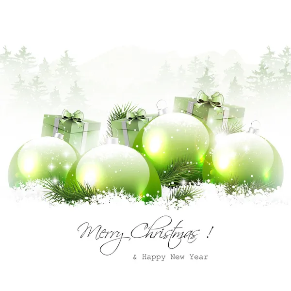 Christmas greeting card — Stock Vector