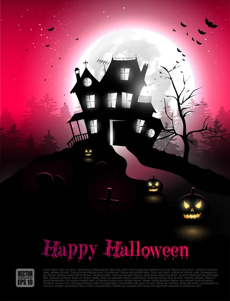 Cartaz de Halloween — Vetor de Stock