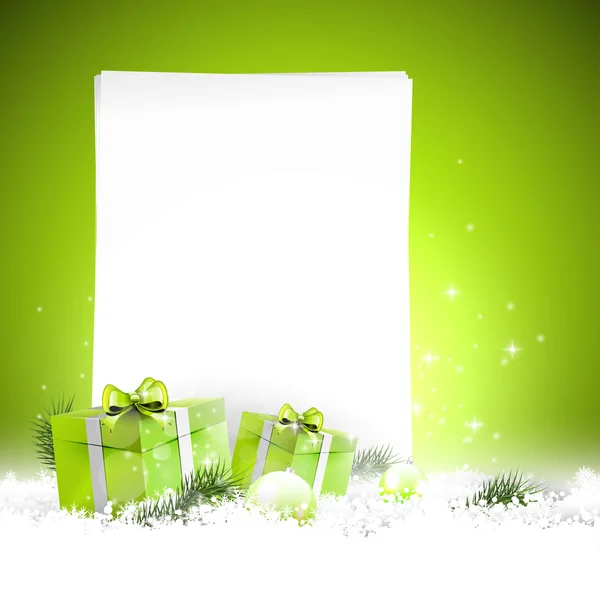 Fondo GreenChristmas — Vector de stock