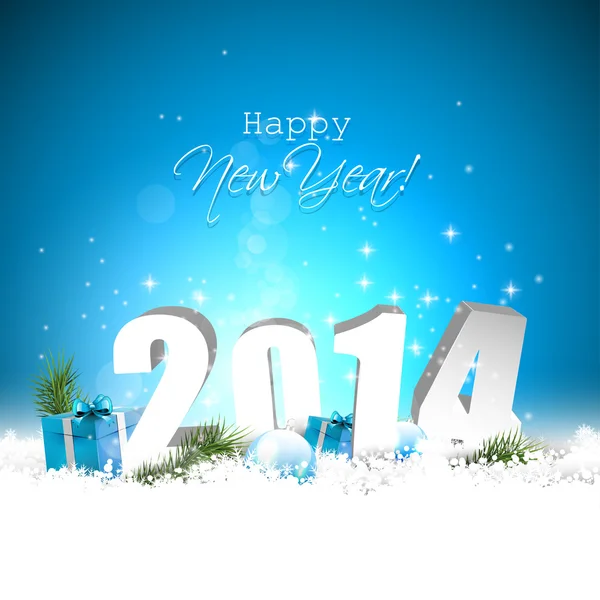 Feliz Año Nuevo 2014 — Vector de stock