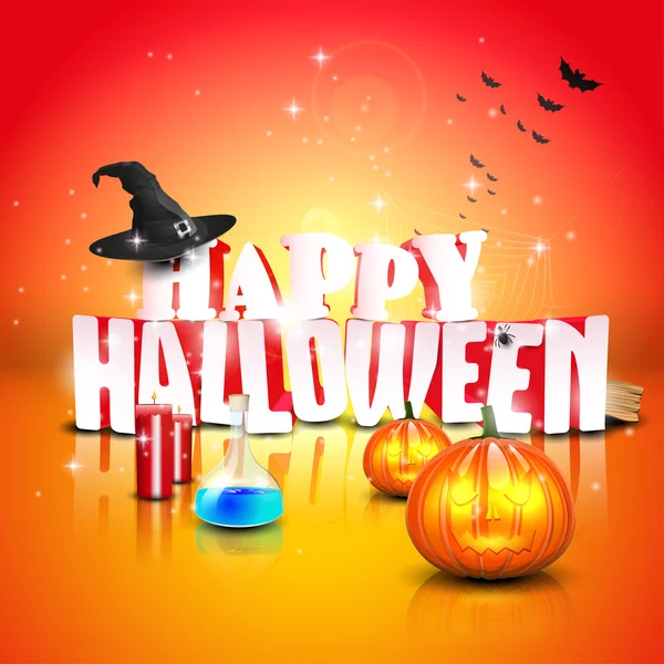 Tarjeta de felicitación Halloween — Vector de stock