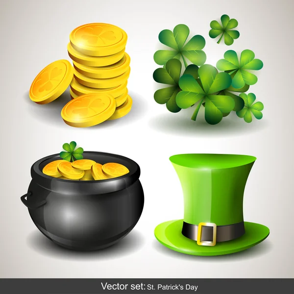St Patrick's Day ikoner — Stock vektor