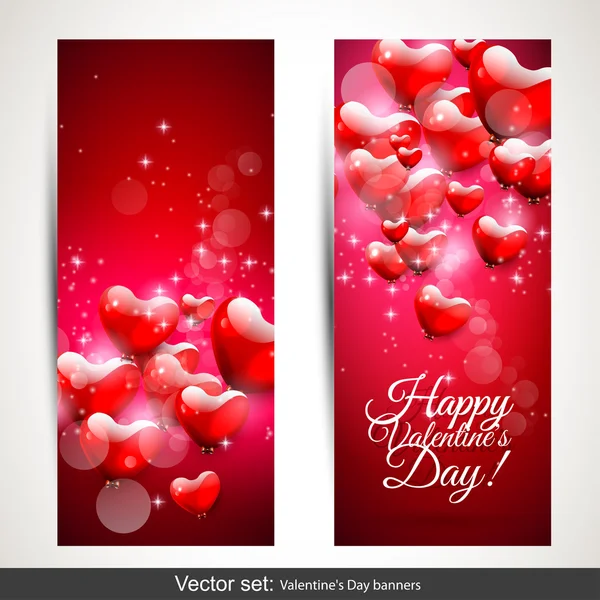 Valentine's Day banners — Stock Vector