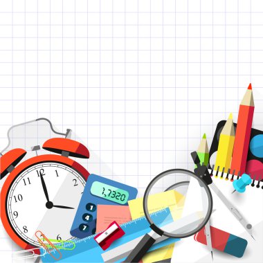 düz Tasarım Okulu arka plan 