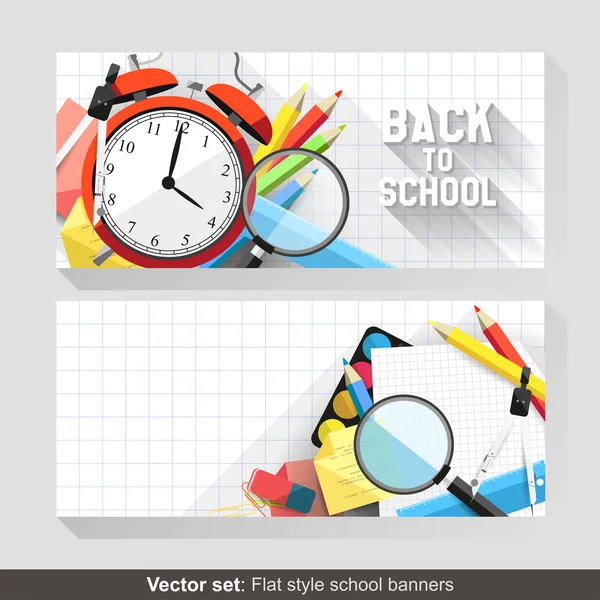 Terug naar School Banner — Stockvector