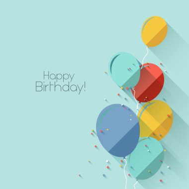 düz stil birthday arka plan