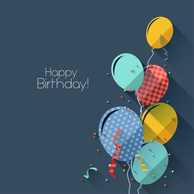 düz stil birthday arka plan