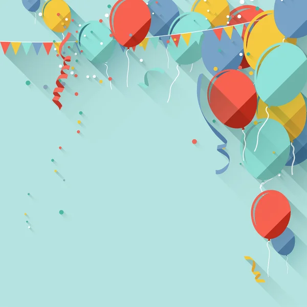 Fond d'anniversaire style plat — Image vectorielle