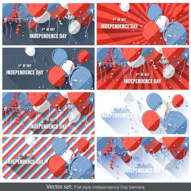 Bağımsızlık günü büyük bir set - afiş