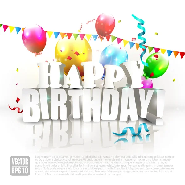 Birthday greeting card — Stock Vector