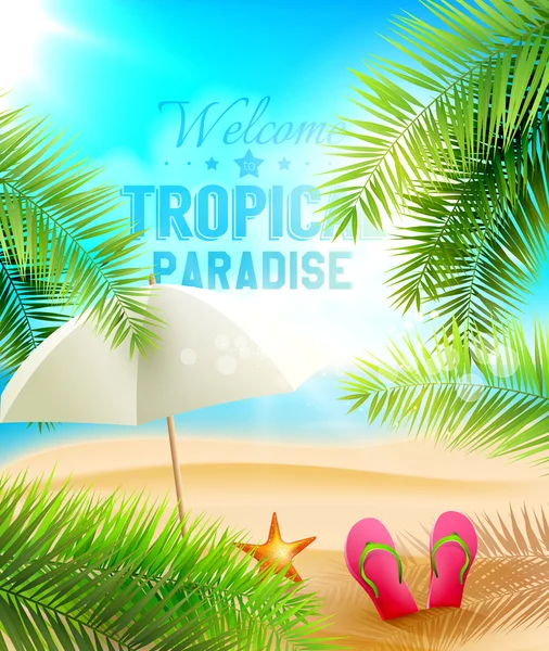 Paraíso tropical — Vector de stock